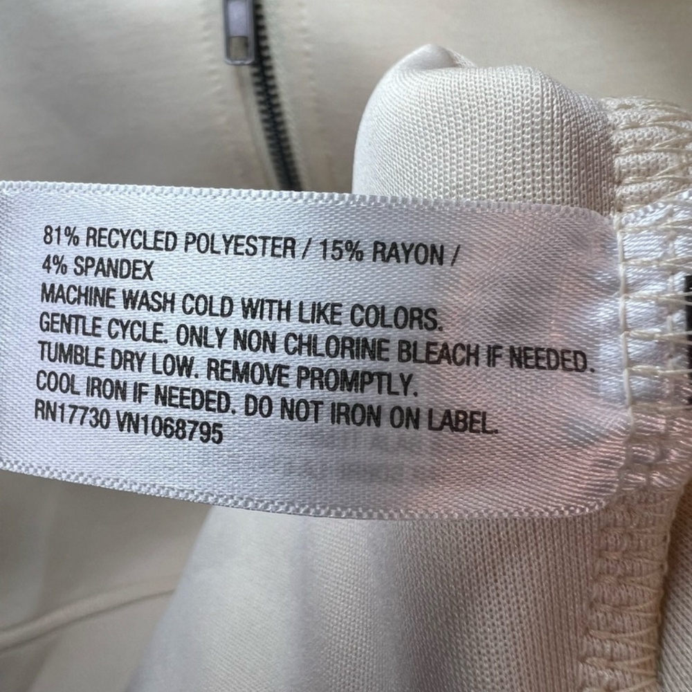 A New Day Zip Up Hoodie Jacket Cream Cropped Soft Cozy Neutral NEW Women's Sz XL - Picture 14 of 15